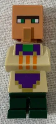 LEGO Villager (Blacksmith) - Tan Top with Purple Apron minifigure