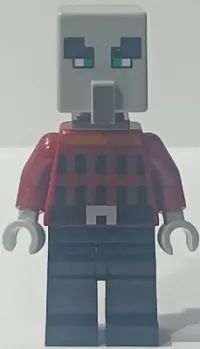 LEGO Illager (Pillager) - Narrow Eyes, Dark Bluish Gray Neck Bracket minifigure