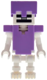 LEGO Skeleton, Minecraft - Medium Lavender Armor and Helmet minifigure