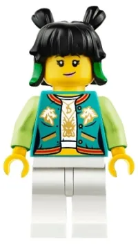 LEGO Mei - Dark Turquoise Jacket, Lopsided Grin / Sneer minifigure
