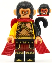 LEGO Evil Macaque - Gold and Dark Red Amor, Red Cape minifigure