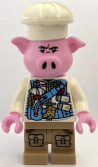 LEGO Pigsy - Medium Blue Utility Harness with Pig Head Buckle, Dark Tan Medium Legs with Pockets minifigure