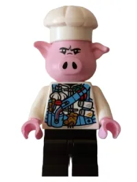 LEGO Pigsy - Medium Blue Utility Harness with Pig Head Buckle, Black Medium Legs minifigure