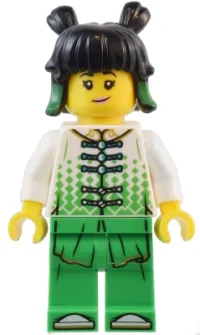 LEGO Mei - White Robe Top, Bright Green Pants minifigure