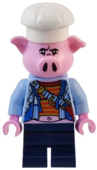 LEGO Pigsy - Bright Light Blue Open Jacket minifigure