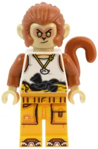 LEGO Monkey King - White Tank Top, Bright Light Orange Racing Suit minifigure