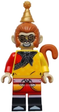 LEGO Monkey King - Yellow Robe, Black Bandana, Pearl Gold Party Hat (6476261) minifigure