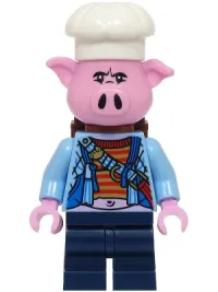 LEGO Pigsy - Bright Light Blue Open Jacket, Backpack minifigure