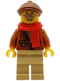 LEGO Mr. Tang - Dark Orange Jacket, Reddish Brown Flat Cap set