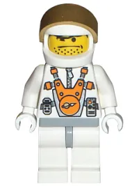 LEGO Mars Mission Astronaut with Helmet and Orange Sunglasses on Forehead, Stubble minifigure