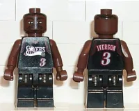 LEGO NBA Allen Iverson, Philadelphia 76ers #3 (Black Uniform) minifigure