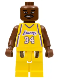 LEGO NBA Shaquille O'Neal, Los Angeles Lakers #34 (Home Uniform) minifigure