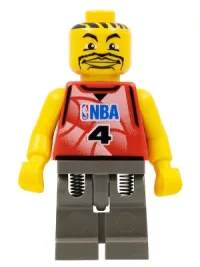 LEGO NBA Player, Number 4 with Dark Gray Legs minifigure