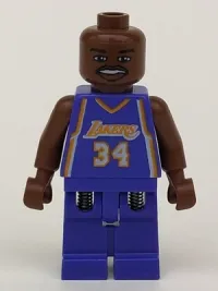 LEGO NBA Shaquille O'Neal, Los Angeles Lakers #34 (Road Uniform) minifigure