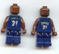 LEGO NBA Kevin Garnett, Minnesota Timberwolves #21 (Dark Blue Uniform) minifigure