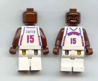 LEGO NBA Vince Carter, Toronto Raptors #15 (White Uniform) minifigure