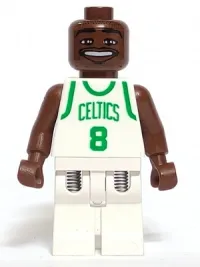 LEGO NBA Antoine Walker, Boston Celtics #8 (White Uniform) minifigure