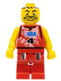 LEGO NBA Player, Number 4 with Red Legs minifigure