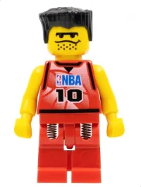 LEGO NBA Player, Number 10 with Red Legs minifigure