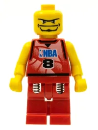 LEGO NBA Player, Number 8 without Hair minifigure