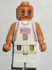 LEGO NBA Jason Kidd, New Jersey Nets #5 (White Uniform) minifigure