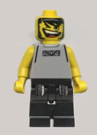 LEGO Basketball Street Player, Light Gray Torso and Black Legs minifigure