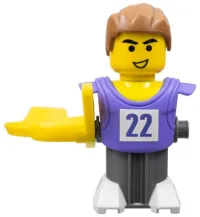 LEGO McDonald's Sports Lilac Basketball Player with Stickers minifigure