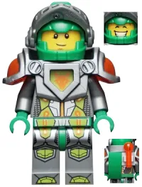 LEGO Aaron - Flat Silver Visor, Clip, Curved Slope and Tow Ball on Back minifigure
