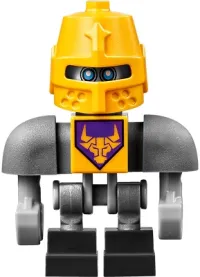 LEGO Axl Bot - Dark Bluish Gray Shoulders and Yellow Helmet minifigure