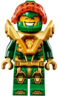 LEGO Aaron - Pearl Gold Armor, Trans-Neon Orange Visor minifigure