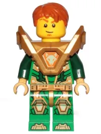 LEGO Aaron - Pearl Gold Armor, Hair minifigure