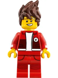 LEGO Kai - The LEGO Ninjago Movie, Hair, Red Legs and Jacket, Bandage on Forehead minifigure