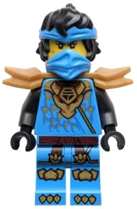 LEGO Nya - Dragons Rising, Tunic with Dragon Head, Hair, Wide Pearl Gold Shoulder Armor minifigure