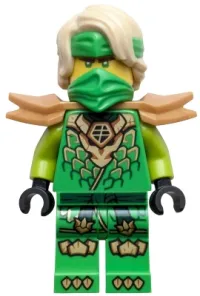 LEGO Lloyd - Dragons Rising, Tunic with Dragon Head, Hair, Wide Pearl Gold Shoulder Armor minifigure