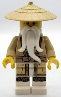 LEGO Wu Sensei - Legacy, Tan Robe, Braided Ponytail minifigure