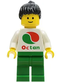 LEGO Octan - White Logo, Green Legs, Black Ponytail Hair minifigure