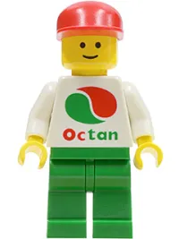 LEGO Octan - White Logo, Green Legs, Red Cap minifigure