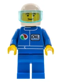 LEGO Octan - Blue Oil, Blue Legs, White Helmet, Trans-Light Blue Visor minifigure