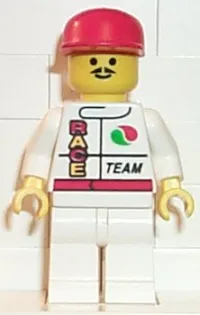 LEGO Octan - Race Team, White Legs, Red Cap minifigure