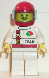 LEGO Octan - Race Team, White Legs, Red Helmet, Trans-Light Blue Visor minifigure