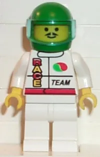 LEGO Octan - Race Team, White Legs, Green Helmet, Trans-Light Blue Visor minifigure