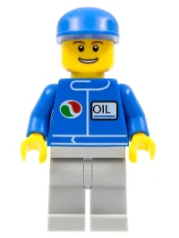 LEGO Octan - Blue Oil, Light Bluish Gray Legs, Blue Cap minifigure