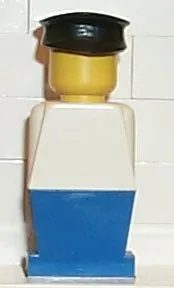 LEGO Legoland - White Torso, Blue Legs, Black Hat minifigure