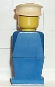 LEGO Legoland - Blue Torso, Blue Legs, White Hat minifigure