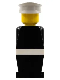 LEGO Legoland - Black Torso, Black Legs, White Hat, White Belt minifigure