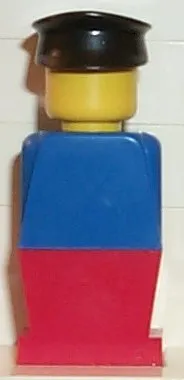 LEGO Legoland - Blue Torso, Red Legs, Black Hat minifigure