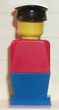 LEGO Legoland - Red Torso, Blue Legs, Black Hat minifigure