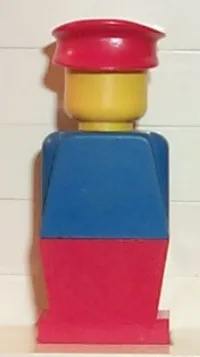 LEGO Legoland - Blue Torso, Red Legs, Red Hat minifigure