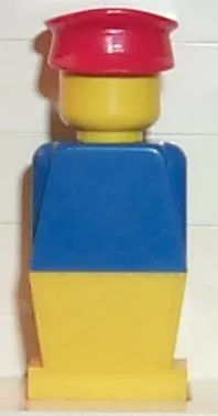 LEGO Legoland - Blue Torso, Yellow Legs, Red Hat minifigure