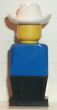LEGO Legoland - Blue Torso, Black Legs, White Cowboy Hat minifigure